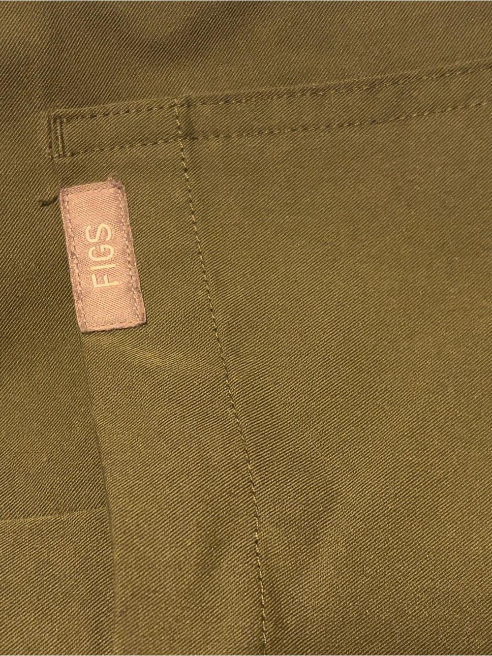 Figs women’s small Olive Green Drawstring Scrub Pants - Picture 3 of 4